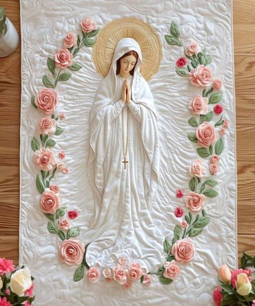 Holy Mother Quilted Table Runner