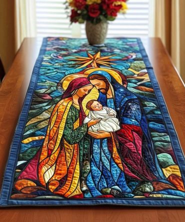 Holy Night Peace Quilted Table Runner