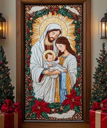 Holy Night Quilted Door Cover