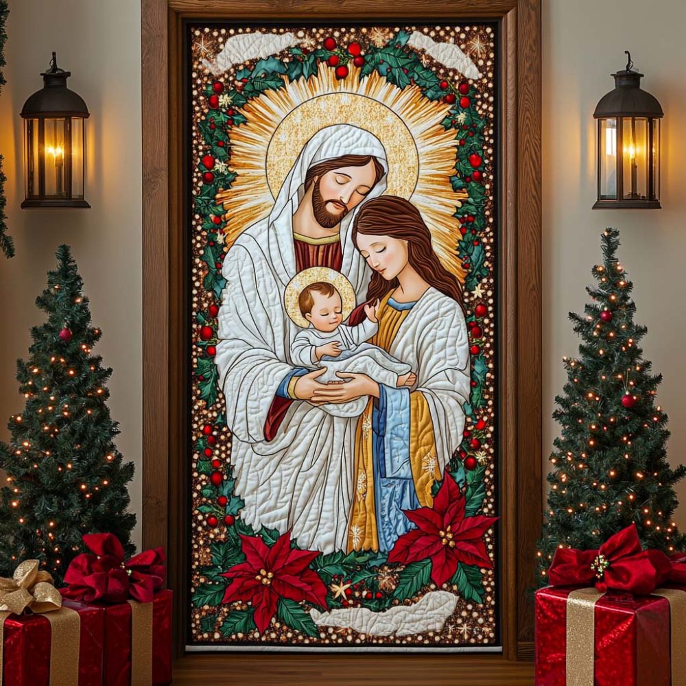 Holy Night Quilted Door Cover