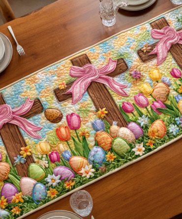 Holy Spring Quilted Table Runner