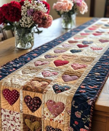 Homestead Heart Quilted Table Runner
