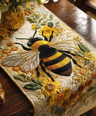 Honey Hive Quilted Table Runner