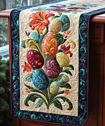 Hop Into Easter Quilted Table Runner