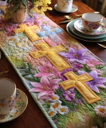 Hope Cross Quilted Table Runner