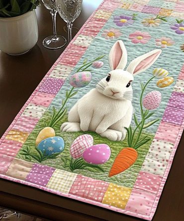 Hoppy Harvest Quilted Table Runner