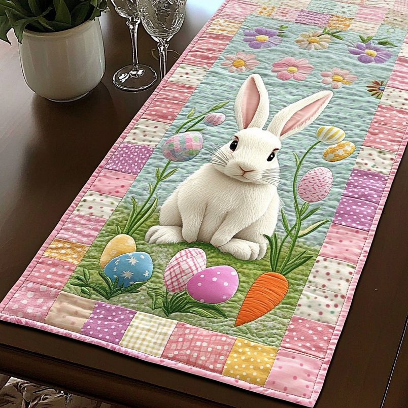 Hoppy Harvest Quilted Table Runner