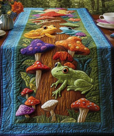 Hoppy Hideaway Quilted Table Runner