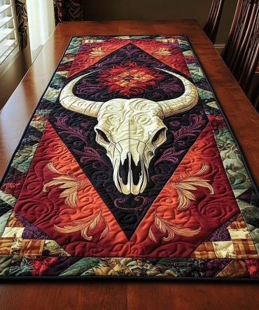 Horned Legend Quilted Table Runner