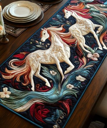 Horse Journey Quilted Table Runner