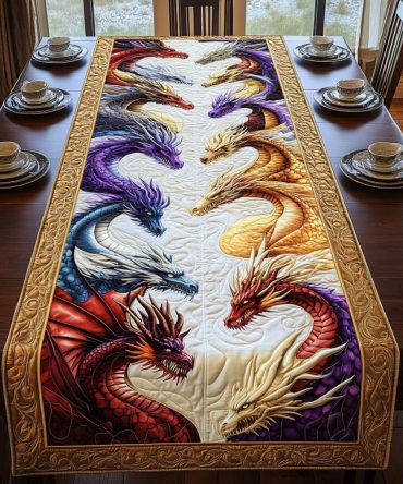 House Of Fire Quilted Table Runner