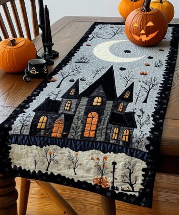 House Of Witch Quilted Table Runner