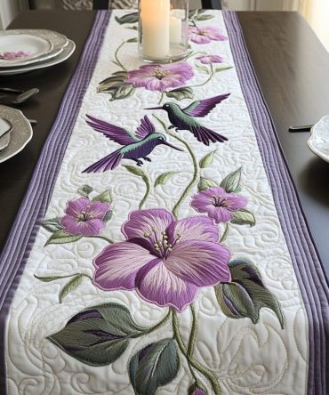 Humming Grace Quilted Table Runner