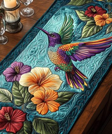 Humming Grace Quilted Table Runner