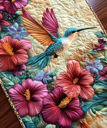 Humming Harmony Quilted Table Runner