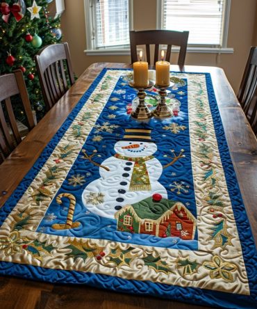 Icy Delight Quilted Table Runner