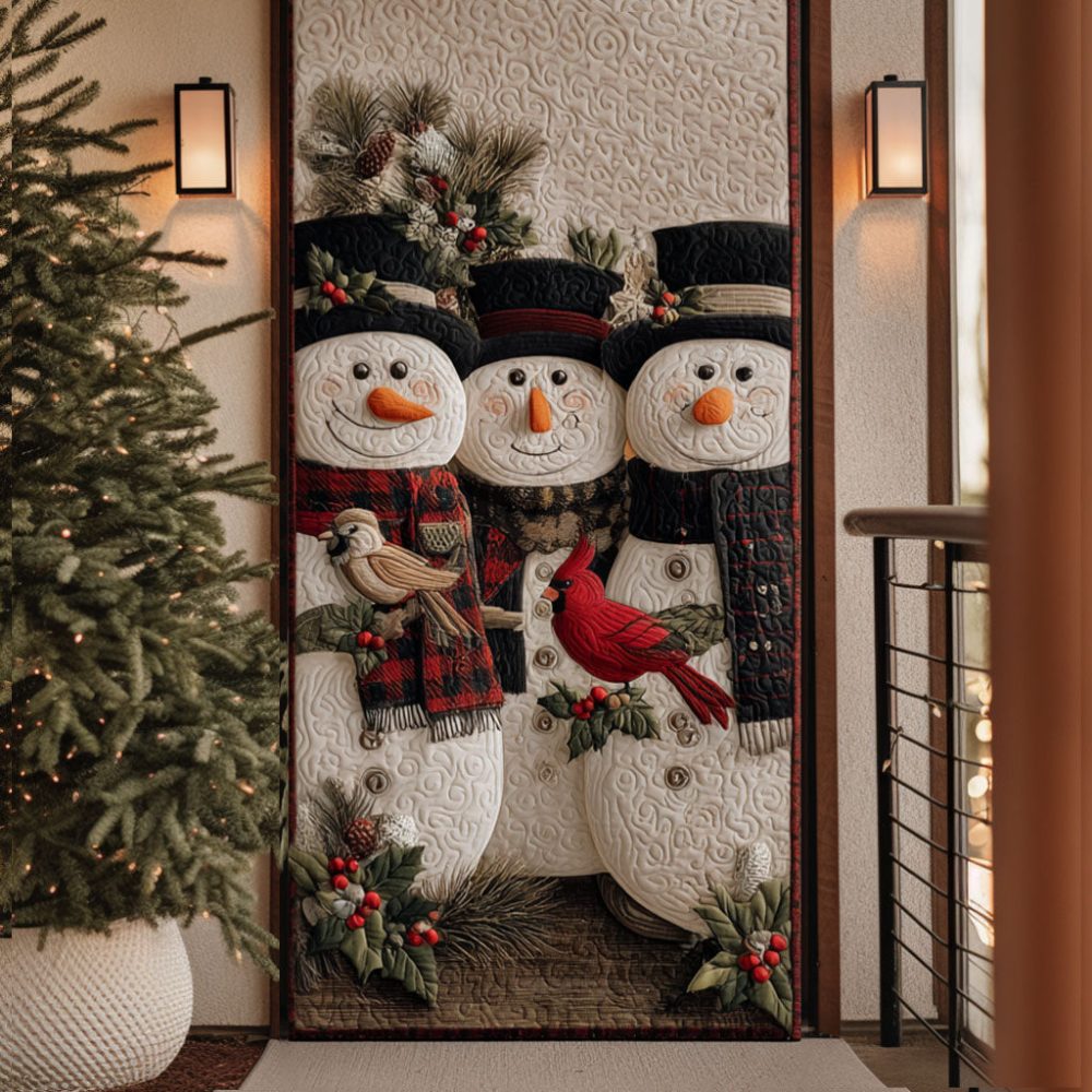 Icy Bubbles Quilted Door Cover