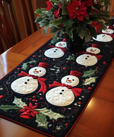 Icy Delight Quilted Table Runner