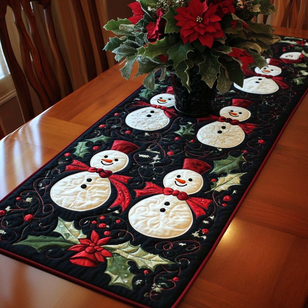 Icy Delight Quilted Table Runner