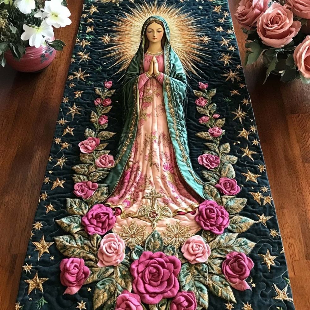 Immaculate Heart Quilted Table Runner