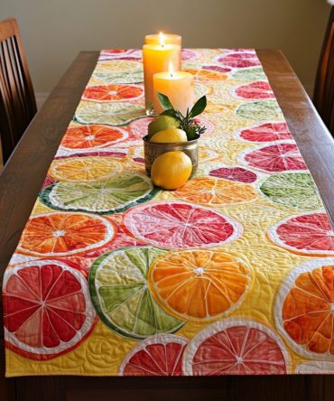 Island Feast Quilted Table Runner