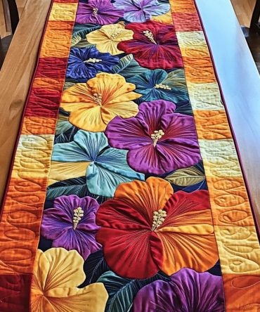 Island Petals Quilted Table Runner