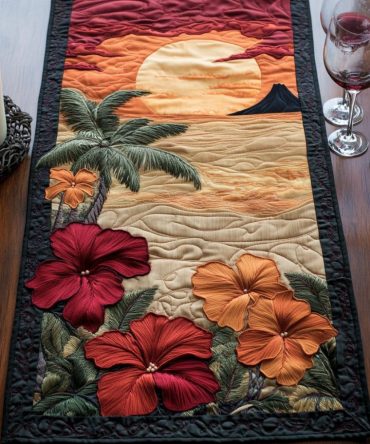 Island Radiance Quilted Table Runner