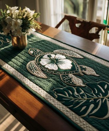 Island Turtle Quilted Table Runner