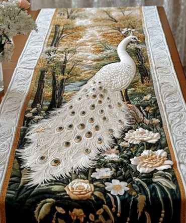 Ivory Elegance Quilted Table Runner