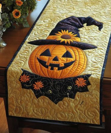 Jack Grin Quilted Table Runner