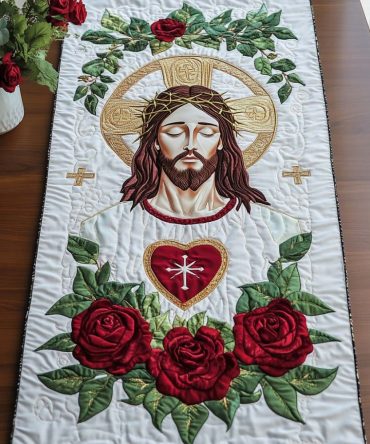 Jesus Is Love Quilted Table Runner