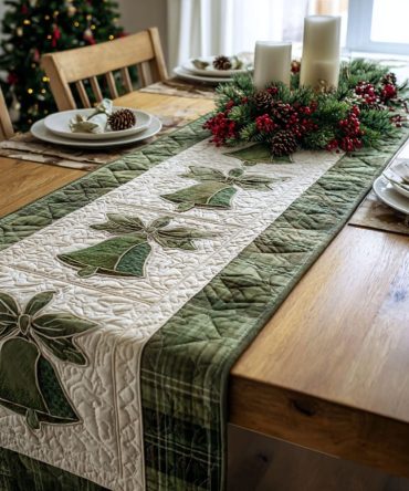 Jingle Bells Song Quilted Table Runner