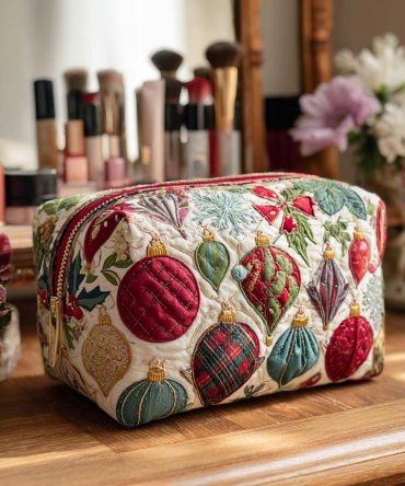 Jolly Bauble Quilted Makeup Bag