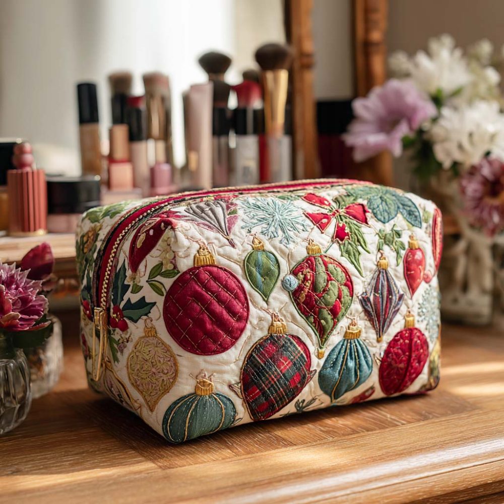 Jolly Bauble Quilted Makeup Bag