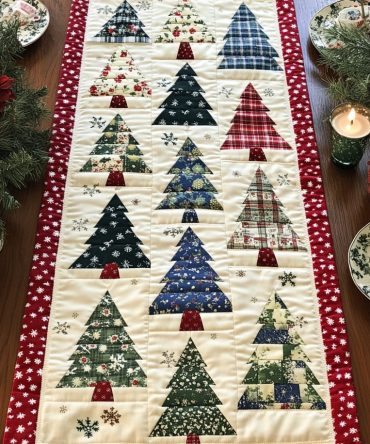 Jolly Pines Quilted Table Runner