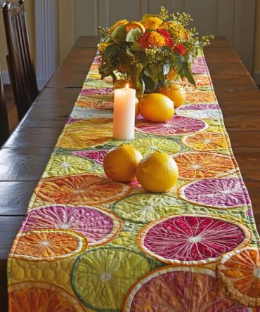 Juicy Joy Quilted Table Runner