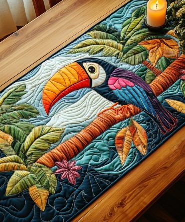 Jungle Joy Quilted Table Runner