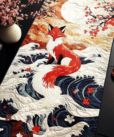 Kitsune Dreams Quilted Table Runner