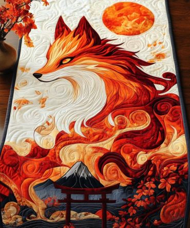 Kitsune Grace Quilted Table Runner