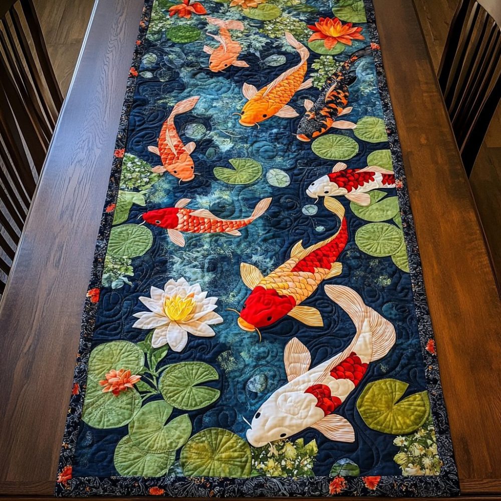 Koi Dream Quilted Table Runner