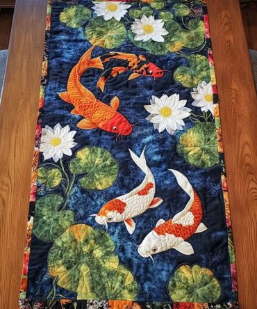 Koi Pond Quilted Table Runner