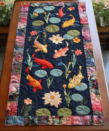 Koi Waters Quilted Table Runner