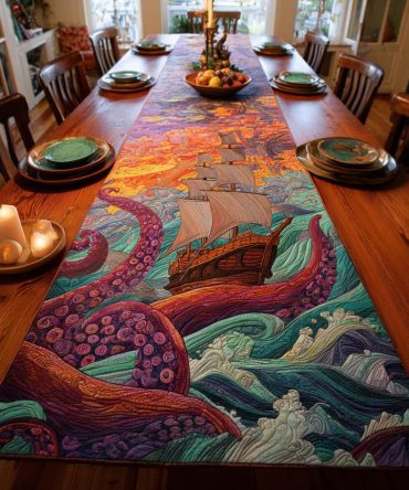 Kraken Grace Quilted Table Runner