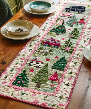Lakeside Cabin Quilted Table Runner