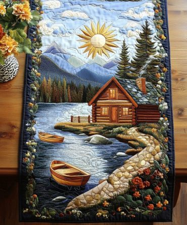 Lakeside Haven Quilted Table Runner