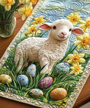 Lamb Of God Quilted Table Runner