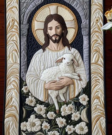 Lamb Of Grace Quilted Table Runner