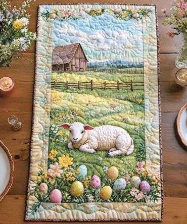 Lamb Of Light Quilted Table Runner