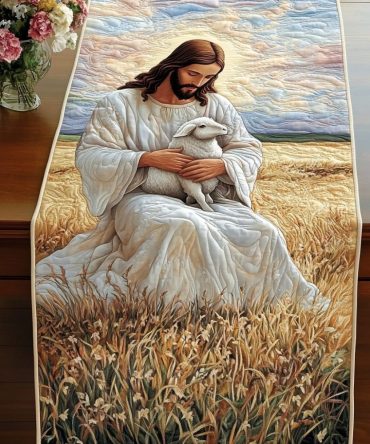 Lamb Of Peace Quilted Table Runner