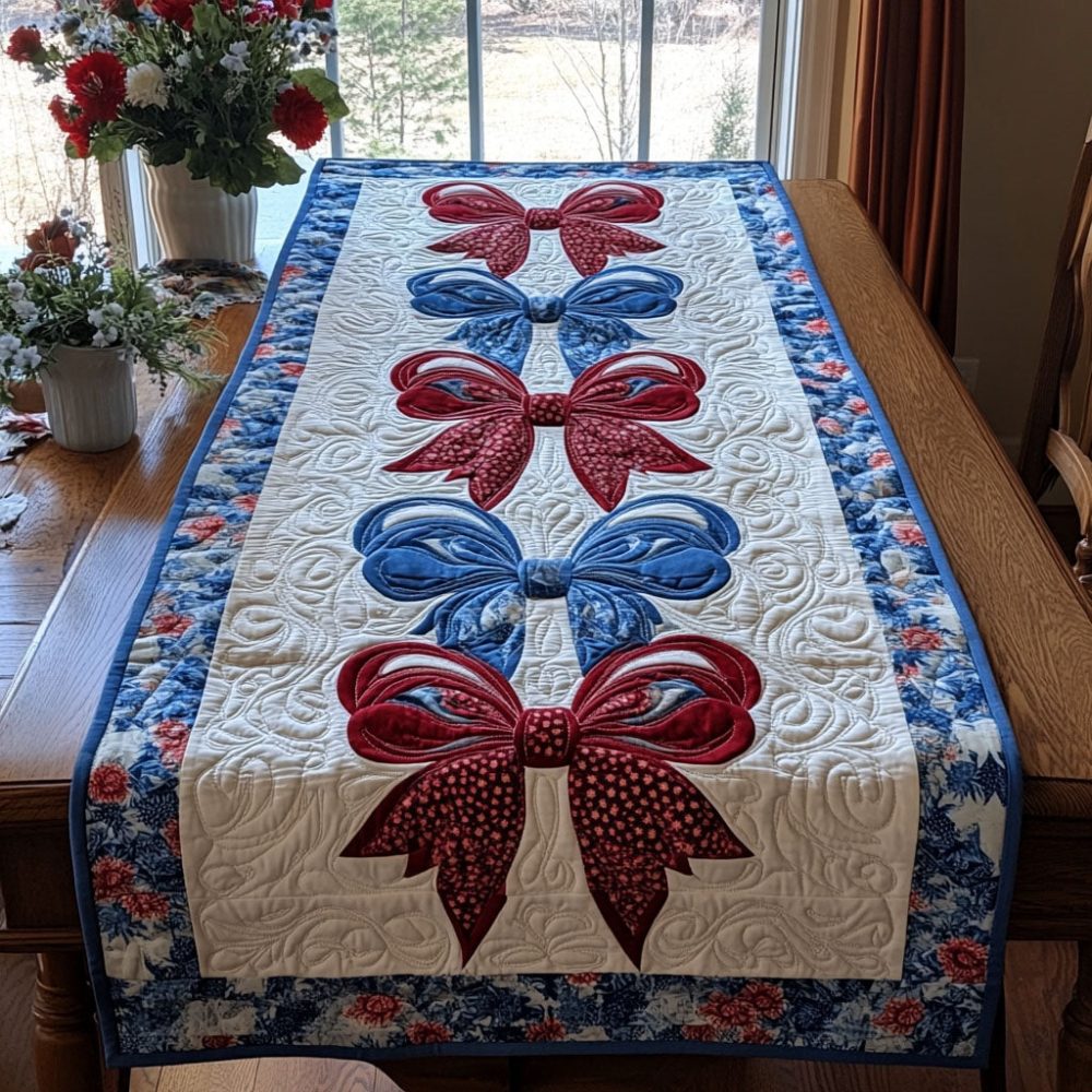 Land Of Liberty Decor Quilted Table Runner